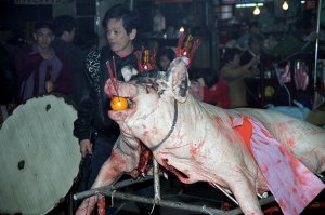 豚の生贄＠新竹城隍廟夜市